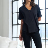 Tops - Slub Jersey V-Neck Tee