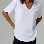 Tops - Slub Jersey V-Neck Tee