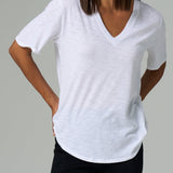 Tops - Slub Jersey V-Neck Tee